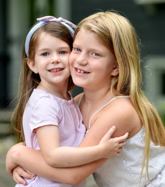 Todd's daughters Lily and Addie